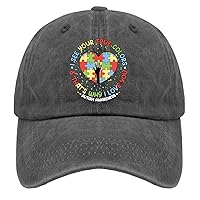 I See Your True Colors and That's Why I Love You Autism Awareness Trucker Hat Hats for Men Fashion Pigment Black Hat for Women Gifts for Girlfriends Workout Hat