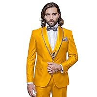 Mens Suit Jacket Blazer 3 Piece Slim Fit Shawl Lapel Business Suits Groomsmen Tuxedo Formal Blazer Party Jackets