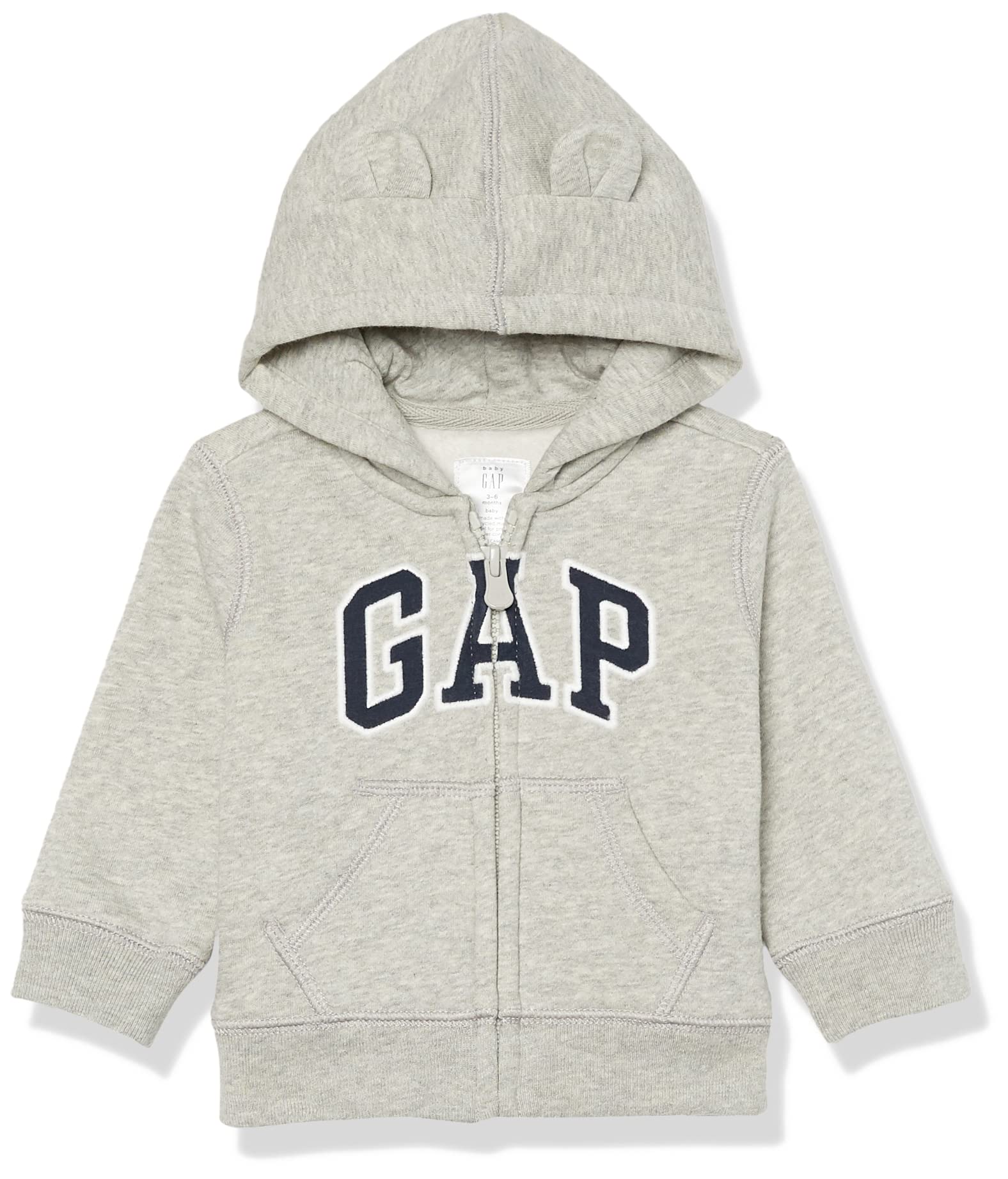 GAP Baby Boys' Playtime Favorites Logo Full Zip Hoodie Hooded Sweatshirt