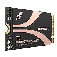 SABRENT Rocket 1TB 2242 DRAM-Less M.2 PCIe Gen 4 NVMe SSD (SB-2142-1TB)