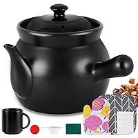 Chinese Medicine Pot 3L Traditional Chinese Medicine Cooking Pot, Herbal Medicine Cooker Earthenware Pot Casserole Stew Pot with Lid