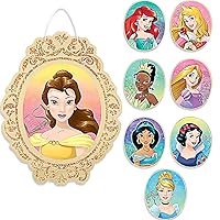 Disney Princess Glitter Wall Frame & Cutout Decoration Kit - Stunning & Unique, Perfect for Every Princess
