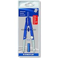 Staedtler 2-Piece Advanced Student Geometrical Compass, Blue, Silver