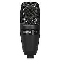 Shure PGA27 Condenser Microphone - Large-Diaphragm Side-Address Mic for Vocal/Acoustic Recording and Live Performance, with Cardioid Pick-up Pattern, Shock Mount and Carrying Case, No Cable (PGA27-LC)