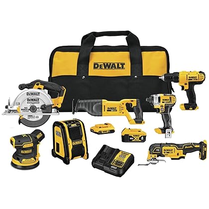 DEWALT 20V MAX* Cordless Drill Combo Kit , 7-Tool (DCK771D1M1)