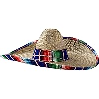 Rubie's Costume Sombrero with Rainbow Serape Edge And Band