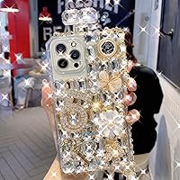 Victor for Samsung Galaxy Note 20 Ultra Perfume Bottle Case Luxury Bling Diamond Crystal Sparkle Rhinestone Glitter 3D Handmade Cover with Chain Lanyard (Clear)