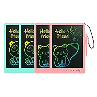 Drawing Pad 4 Pack Doodle Board 10inch Colorful Drawing Tablet for Kids Writing Tablets Toys Kids Gifts for 3-5 5-7 6-8 Years Old Girls Boys Toddlers(2blue&2pink)