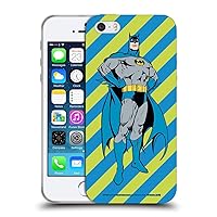 Head Case Designs Officially Licensed Batman DC Comics Stripes Vintage Fashion Soft Gel Case Compatible with Apple iPhone 5 / iPhone 5s / iPhone SE 2016