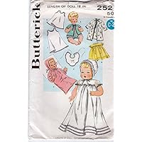 Butterick 2521 circa 1962 Baby Doll's Layette for Doll Available in Size 12'-14