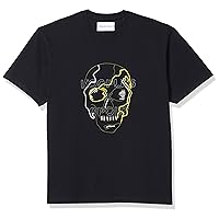 The Kooples Black Classic T-Shirt with Logo Skull Graphic