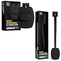 The Man Silicone Body Scrubber & Back Scrubber with Hooks - Bundle