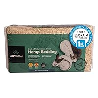 (18.5L Hemp Bedding for Chicken Coops, Guinea Pigs, Hamsters, Rabbits, and Other Small Animals - 100% Natural, Superior Odor Control, Sustainably Sourced Pet Bedding - Made in America