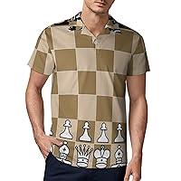 Chess Game Men's Polo Shirt Short Sleeve Sport Shirts Casual Golf T-Shirt for Work Fishing