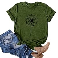 Spring Tops for Women 2024,Summer Fashion Sunflower Tops Shirts Casual Short Sleeve Round Neck Tunic Blouse Tees Flowy Shirts for Women Basic Tees for Women Womens Shirts and Blouses ZL141