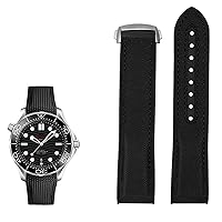 20mm 22mm Nylon Rubber Watchband For Omega SEAMASTER PLANET OCEAN Men Deployant Clasp Strap Watch Accessorie Silicone Watch