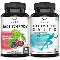 VALI Tart Cherry Electrolyte Salts Bundle - Uric Acid Control and Cleanse with Cherry, Celery & Bilberry for Joints and Rapid Oral Rehydration for Hydration Nutrition & Fluid Recovery