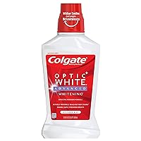 Colgate Optic White Multi-Care Whitening Rinse - High Impact White - ICY Fresh Mint - Net Wt. 16 FL OZ (473 mL) Per Bottle - Pack of 3 Bottles