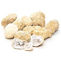 10 Break Your Own Geodes, Large 2.5-4.5” Plus Cloth from Morocco, Open to Reveal Amazing Crystals, Exciting Home Science Project for Kids, Fun for All Ages! …