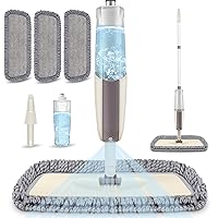 Spray Mops Wet Mops for Hardwood Floor Cleaning - MEXERRIS Microfiber Dust Mop with Spray 3X Reusable Washable Pads Wood Floor Mops Commercial Home Use for Laminate Wood Tiles Hardwood Floor Cleaning