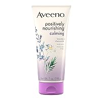 Aveeno Positively Nourishing Calming Body Lotion with Lavender, Chamomile, Soothing Oatmeal & Shea Butter, Daily Moisturizing Lotion for All-Day Hydration & Dry Skin Relief, 7 Oz