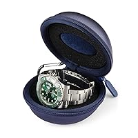 Travel Watch Case Single Box for Men, Portable Watch Organizer Holder 1 Slot Women - Fits all Wristwatches & Smart Watches up to 50mm(1 case)