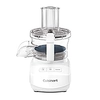 Cuisinart 9-Cup Continuous Feed Food Processor with Fine and Medium Reversible Shredding and Slicing Disc, Universal Blade, Continuous-Feed Attachment, and In-Bowl Storage (White)