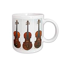 3dRose Florene Music - 3 Ancient Violins - Mugs (mug_34744_2)