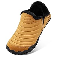 XIHALOOK Womens Mens Slip on House Shoes Faux Fur Memory Foam Slippers with Anti-Skid Rubber Sole for Indoor Outdoor