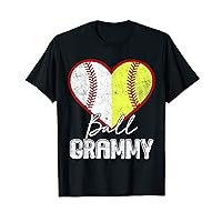 Baseball Softball Ball Heart Grammy T-Shirt