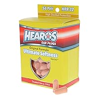 HEAROS Ultimate Softness Series Ear Plugs, Beige, 56 Pair