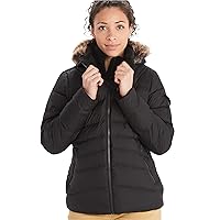 MARMOT Women’s Ithaca Puffer Jacket | Down-Insulated, Water-Resistant, Jet Black, Small