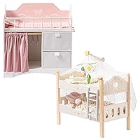 ROBOTIME Baby Doll Bunk Beds