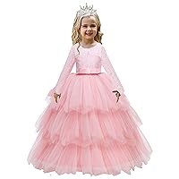 Little/Big Girls Lace Wedding Flower Girl Birthday Party Christmas New Year Holiday Pagenat Dress