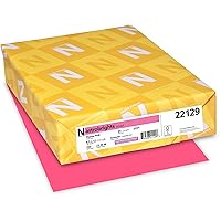 Neenah Paper 22129 Color Cardstock, 65lb, 8 1/2 x 11, Plasma Pink, 250 Sheets
