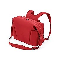 Stokke Xplory X Changing Bag, Ruby Red - Doubles As Shoulder Bag or Backpack - Includes Foldable Changing Mat & Pouch Bag - UPF 50+, Water Repellent, Easy to Clean