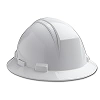 HP642R/01 Kilimanjaro Hard Hat with 4-Point Nylon Suspension and Sure-Lock Ratchet Adjustment, ANSI Type II, One Size, White