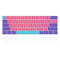 Guffercty kred GTSP PBT Keycaps for 60 Percent Keyboard Keycaps OEM Profile RGB Keycap Set with Key Puller for Cherry MX Switches Mechanical Gaming Keycaps (Pink)