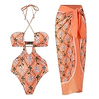 Fat Bikini Piece Bathing Suits Ring Allover Print Beach Wrap Swimsuit Cover Up Bikini Wrap Skirt Pink Thong