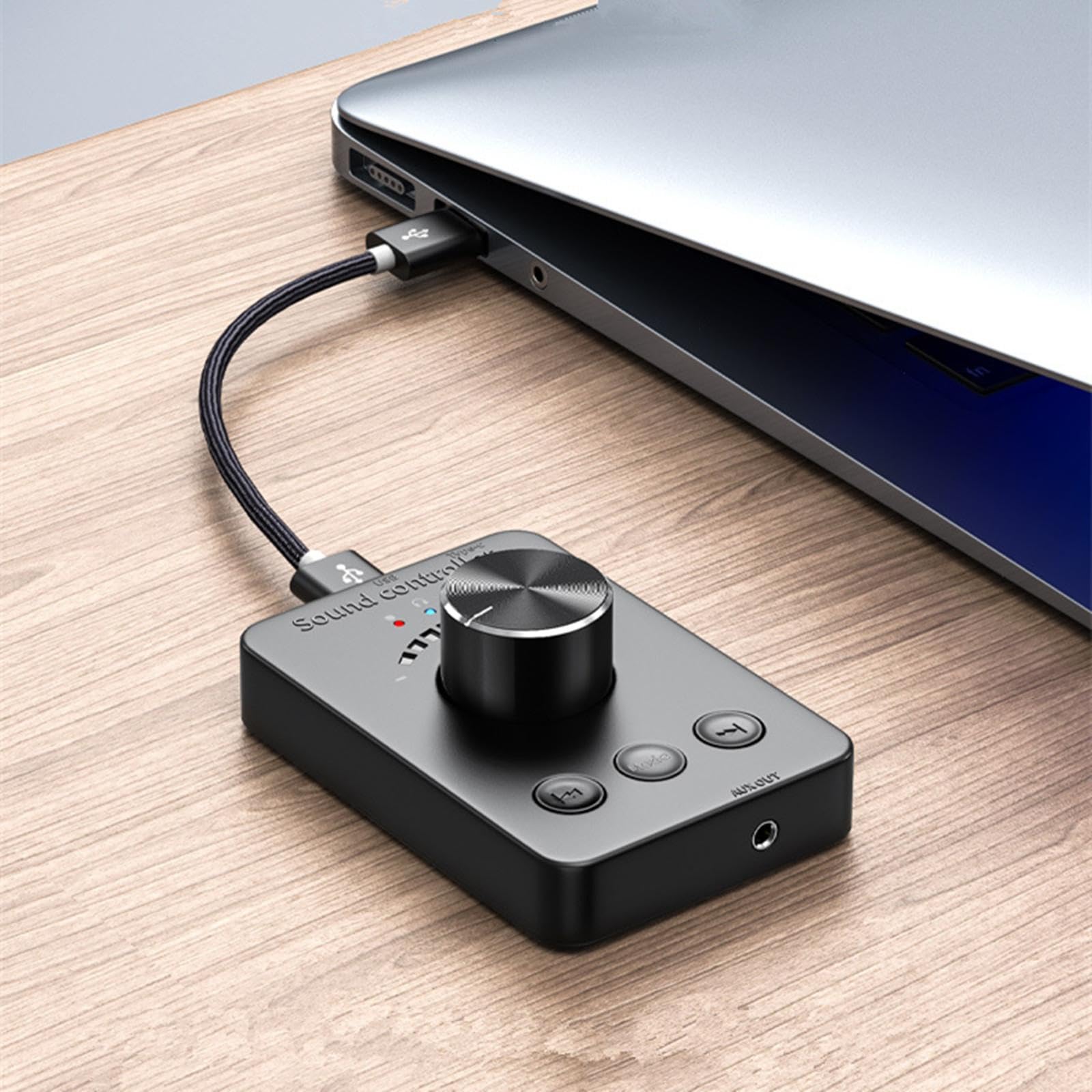MOOKEENONE Bluetooth 5.1 USB Volume Control Knob,PC Computer Speaker Audio Volume Remote Controller Knob One-Key Mute Function