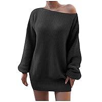 Women for Womens Pull On Blouse Pure Color Long-Sleeve Comfort Off Shoulder