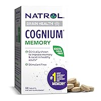 Cognium Memory Silk Protein Hydrolysate 100mg, Dietary Supplement for Brain Health Support, 60 Tablets, 30 Day Supply