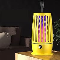 Electric 𝑩𝒖𝒈 𝒁𝒂𝒑𝒑𝒆𝒓 - Rechargeable 𝑴𝒐𝒔𝒒𝒖𝒊𝒕𝒐 & 𝑭𝒍𝒚 𝑲𝒊𝒍𝒍𝒆𝒓, Portable Quiet USB LED Light 𝑻𝒓𝒂𝒑 for Home Office (Yellow)