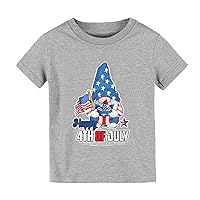 Boys Sweatshirt Size 4 Summer Toddler Boys Girls Short Sleeve Independence Day Letter Prints T Shirt Tops Boys T Shirt 14