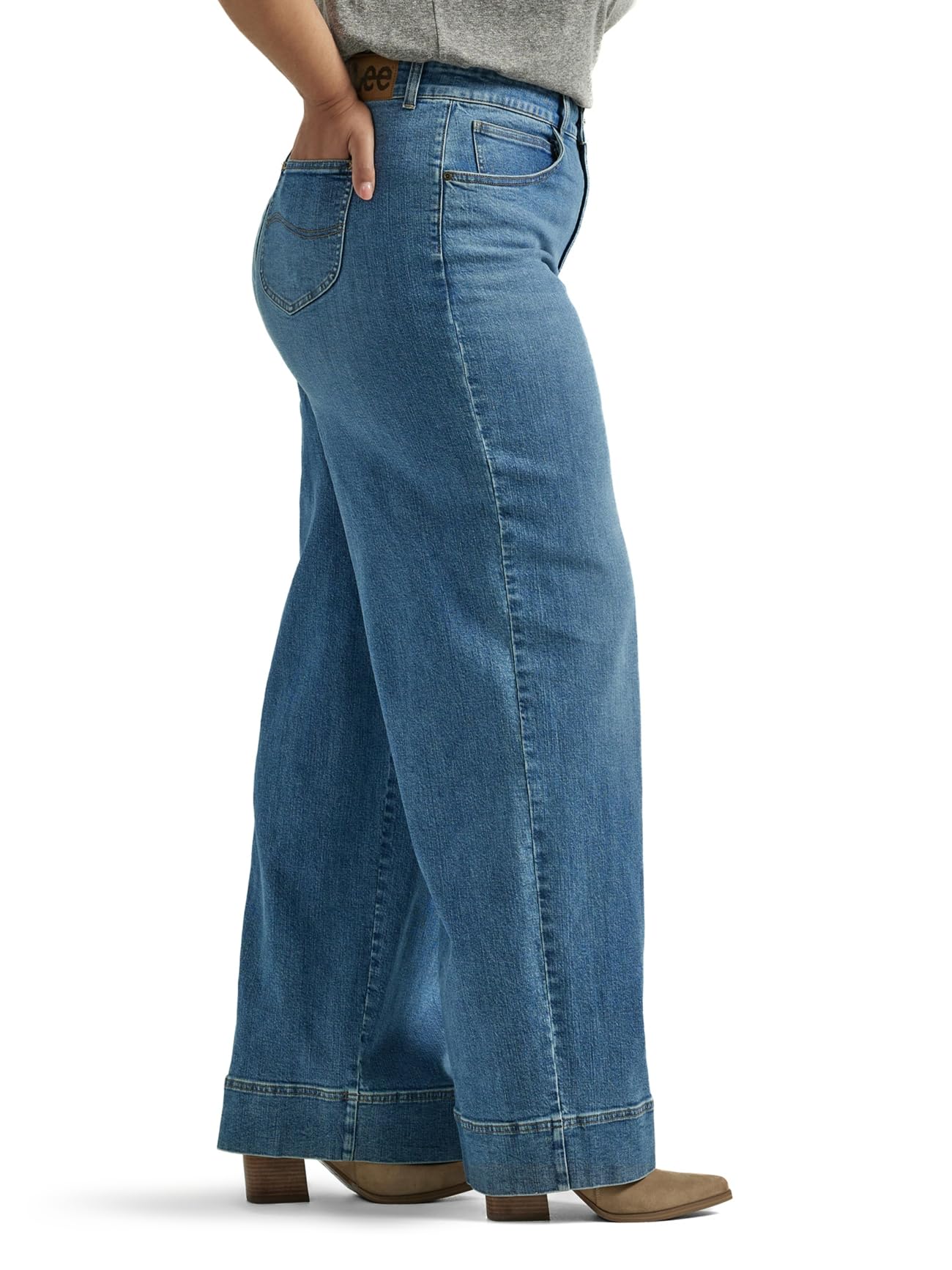 Lee Women's Plus Size Legendary High Rise Trouser Jean