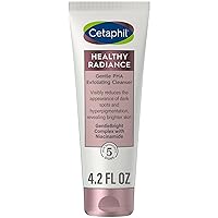 Cetaphil Face Wash, Healthy Radiance Gentle Exfoliating Cleanser, Visibly Reduces Look of Dark Spots and Hyperpigmentation, Designed for Sensitive Skin, Hypoallergenic, Fragrance Free, 4.2oz