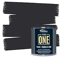 THE ONE Paint & Primer: Most Durable All-in-One Furniture Paint, Cabinet Paint, Front Door Paint, Craft Paint, Bathroom, Kitchen - Interior & Exterior (Charcoal, Matte, 2.5 Liter)