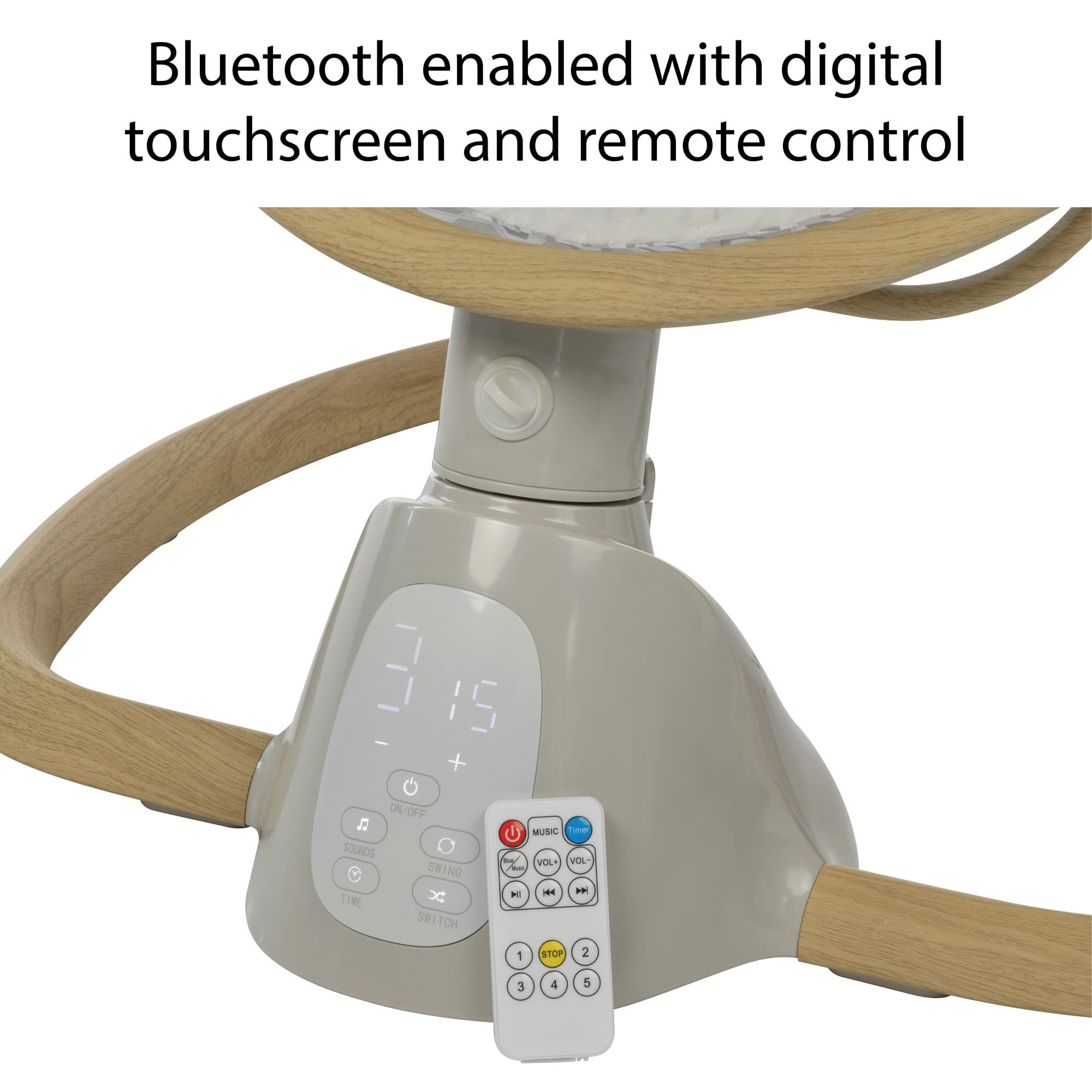 Safety 1st 5 Modes Bluetooth Swing, Bluetooth Enabled with Digital Touch Screen and Remote Control, High Street