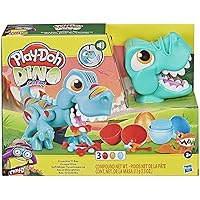 Play-Doh Dino Crew Crunchin' T-Rex Toy for Kids 3 Years and Up with Funny Dinosaur Sounds and 3 Eggs, 2.5 Ounces Each, Non-Toxic