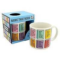 Name That Book Coffee Mug | Great Novelty Gift For Literature Lovers | Can You Solve The Mystery Classic Reads From The Clues Adorning The Ceramic Cup | Pour A Drink And Take A Tea Break